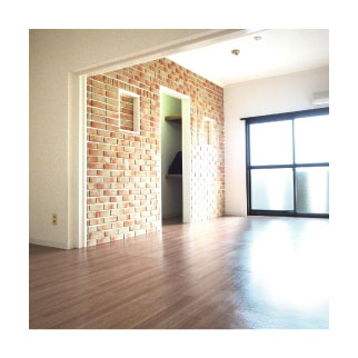 レンガ風間仕切り
